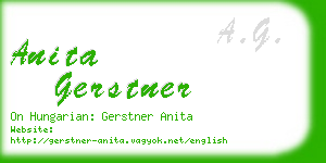 anita gerstner business card